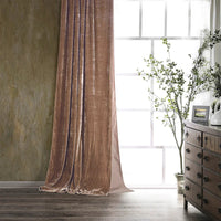 Luxurious Faux Silk Velvet Curtain - 10 Colors - Ozark Cabin Décor, LLC