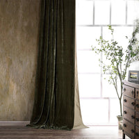 Luxurious Faux Silk Velvet Curtain - 10 Colors - Ozark Cabin Décor, LLC