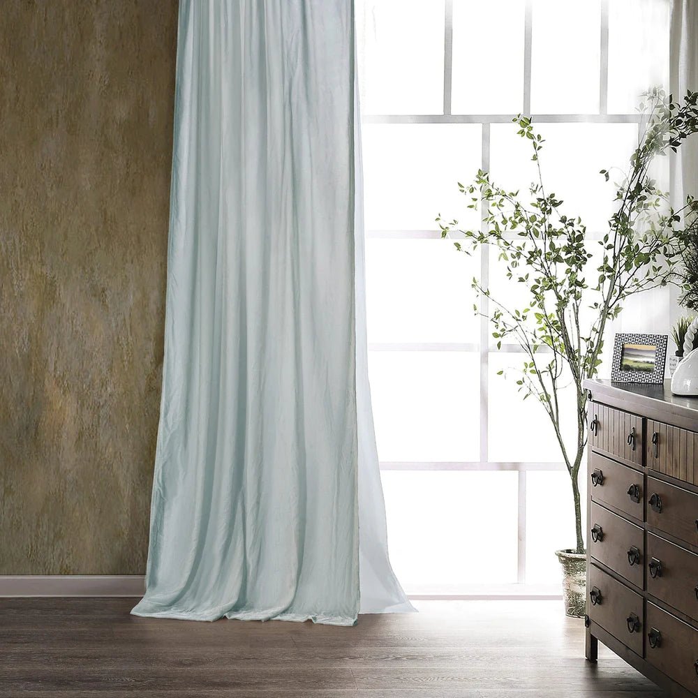 Luxurious Faux Silk Velvet Curtain - 10 Colors - Ozark Cabin Décor, LLC