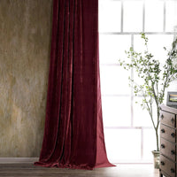 Luxurious Faux Silk Velvet Curtain - 10 Colors - Ozark Cabin Décor, LLC