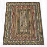 C-051 Fir & Ivory Oblong Braided Rug - Oblong - Ozark Cabin Décor, LLC