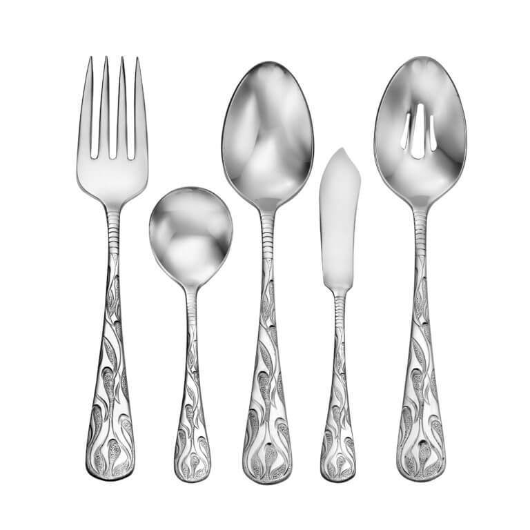 Flame Stainless Steel Flatware Sets - 20, 40, 45, 60, 65 Pc. - Ozark Cabin Décor, LLC