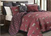 Woodland Plaid Reversible 3-Pc Quilt Set - Queen - Ozark Cabin Décor, LLC