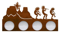 Kokopelli Four Light Fixture - Ozark Cabin Décor, LLC