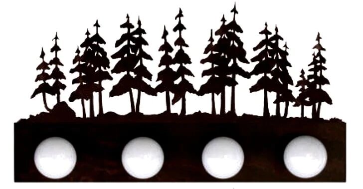 Pine Forest Four Light Fixture - Ozark Cabin Décor, LLC