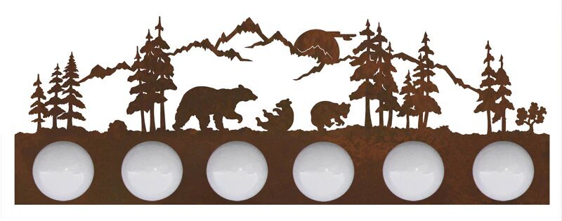 Bear Family Six Light Fixture