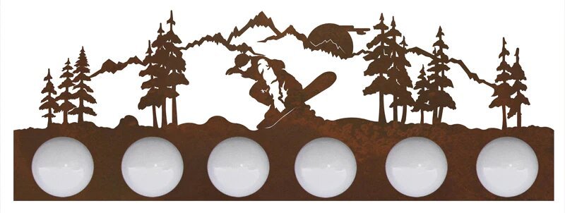 Snowboarder Six Light Fixture