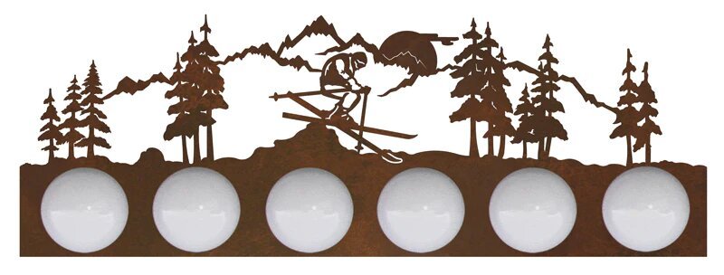 Skier Six Light Fixture