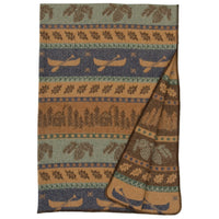 Wooded River Lakeshore II Wool Pillow & Matching Throw
