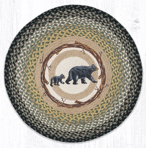 Mama and Baby Bear Round Rug - Ozark Cabin Décor, LLC