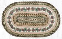 OP-051 Needles & Cones Oval Rug - Ozark Cabin Décor, LLC