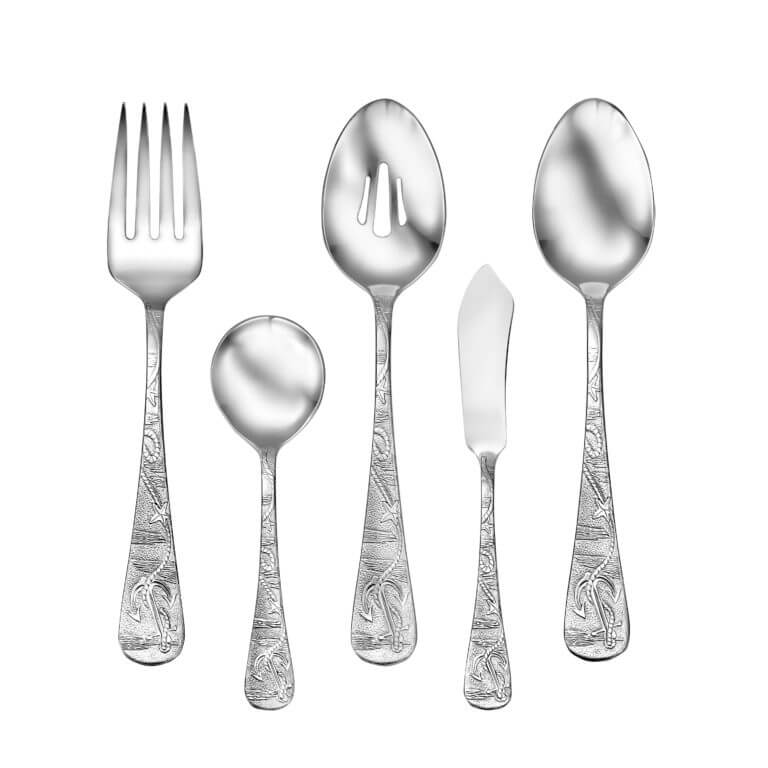 Old Harbor Stainless Steel Flatware Sets - 20, 40, 45, 60, 65 Pc.