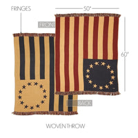 VB-7616 Old Glory Throw - Ozark Cabin Décor, LLC