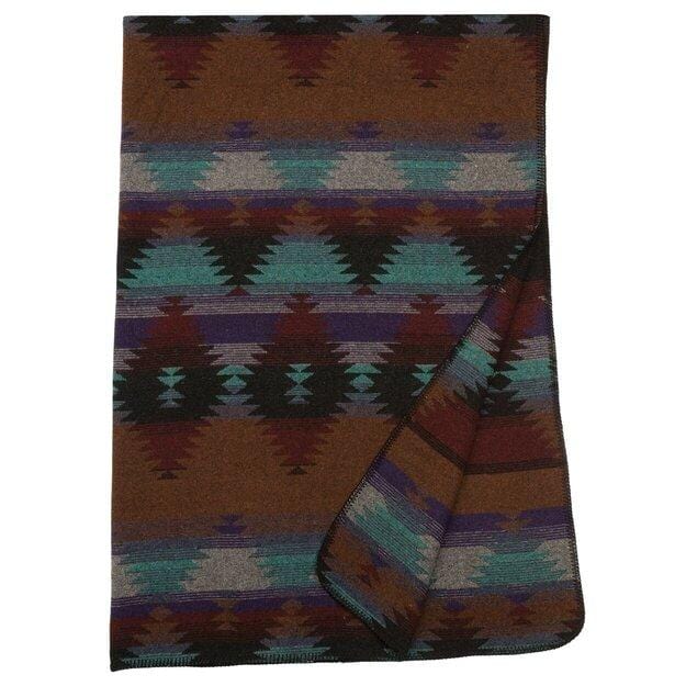 WD24790 60" x 72" Wooded River Soft, Warm, Italian Wool Blend Painted Desert Reversible Throw