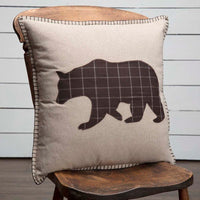 Wyatt Bear Applique Pillow - Ozark Cabin Décor, LLC