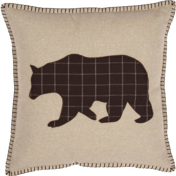 Wyatt Bear Applique Pillow - Ozark Cabin Décor, LLC
