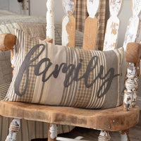 Sawyer Mill Charcoal Family Pillow - Ozark Cabin Décor, LLC