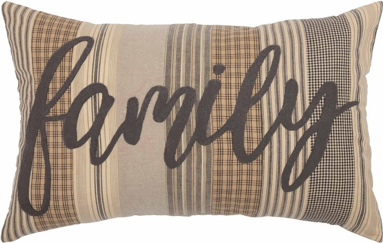 Sawyer Mill Charcoal Family Pillow - Ozark Cabin Décor, LLC