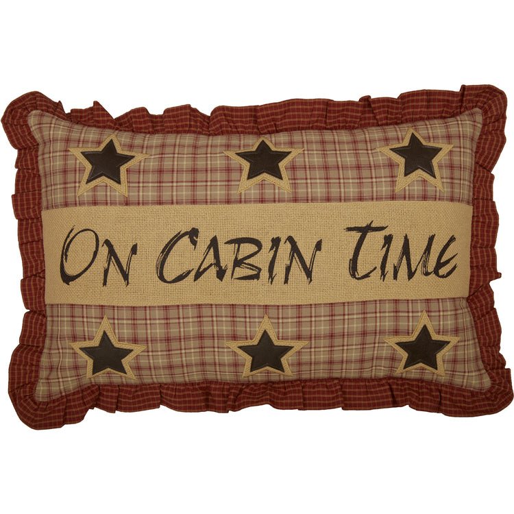 Dawson Star On Cabin Time Pillow - Ozark Cabin Décor, LLC