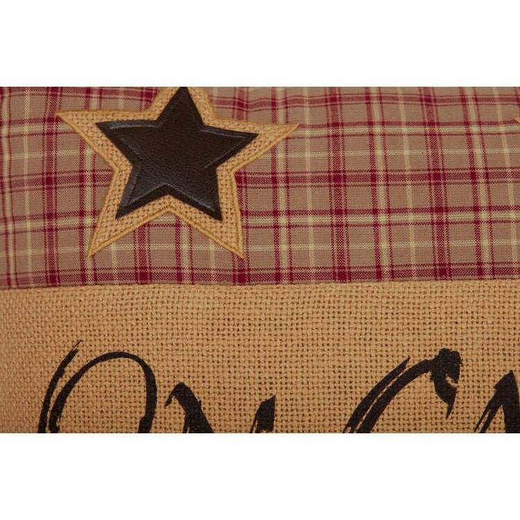 Dawson Star On Cabin Time Pillow - Ozark Cabin Décor, LLC