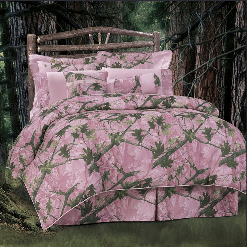 Pink Oak Camo 7-PC Comforter Set - Ozark Cabin Décor, LLC