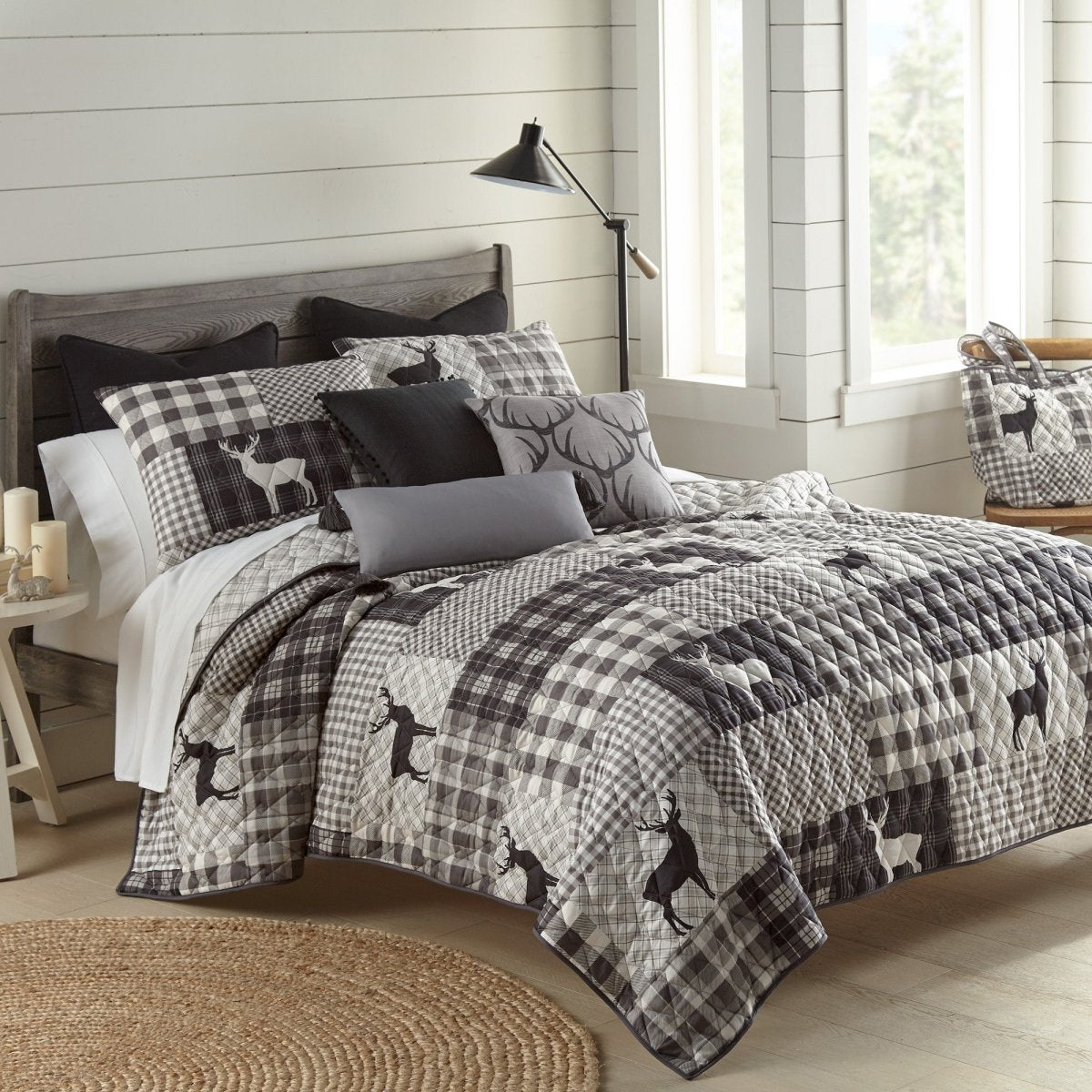 Ridge Point Reversible Quilted Bedding Set - Thumbnail 3