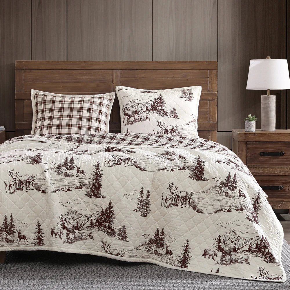 White Pine Reversible Full/Queen Quilt Set - Ozark Cabin Décor, LLC