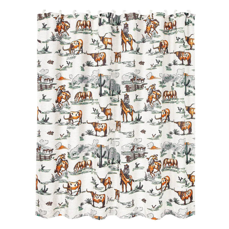 Ranch Life Shower Curtain - Duffle Bag Colorway - Ozark Cabin Décor, LLC