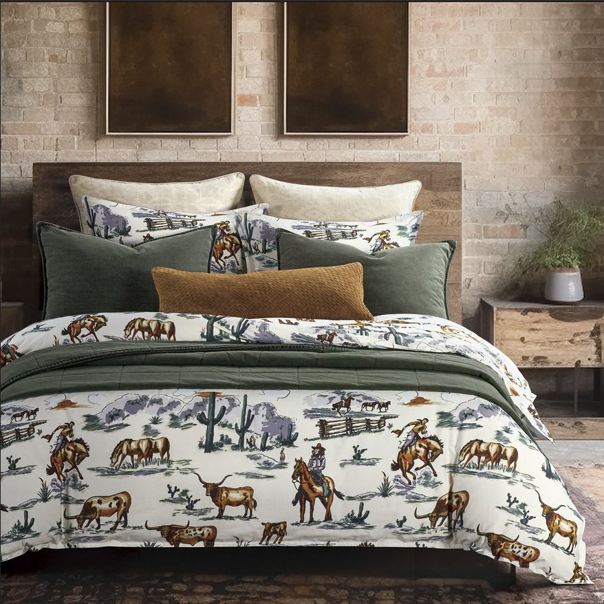 Ranch Life Reversible 3-Pc Comforter Set - King - Ozark Cabin Décor, LLC