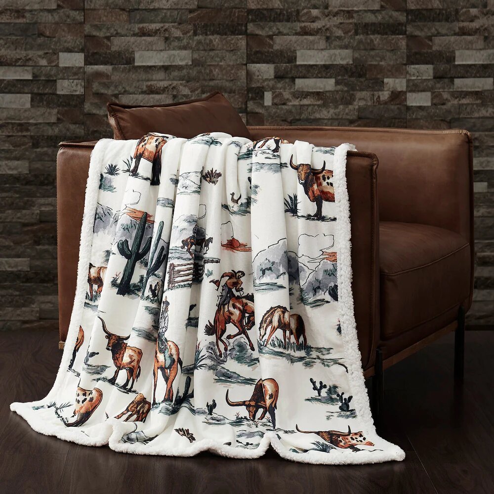 Ranch Life Reversible 3-Pc Comforter Set - Super Queen - Ozark Cabin Décor, LLC