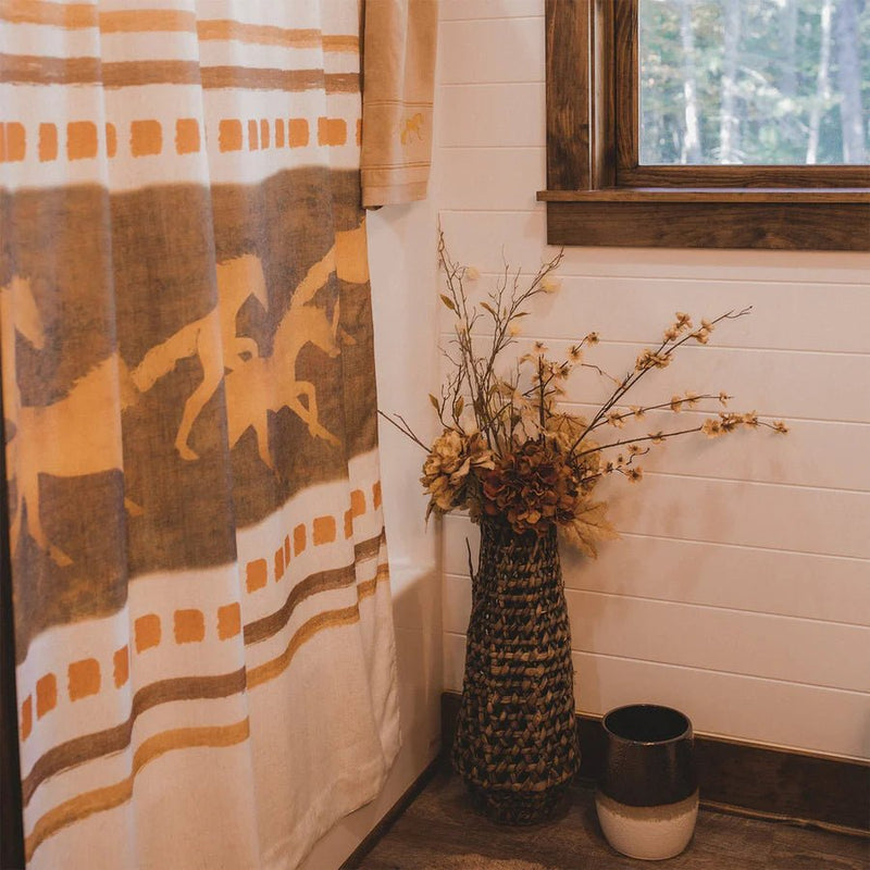 Running Remuda Shower Curtain - Ozark Cabin Décor, LLC