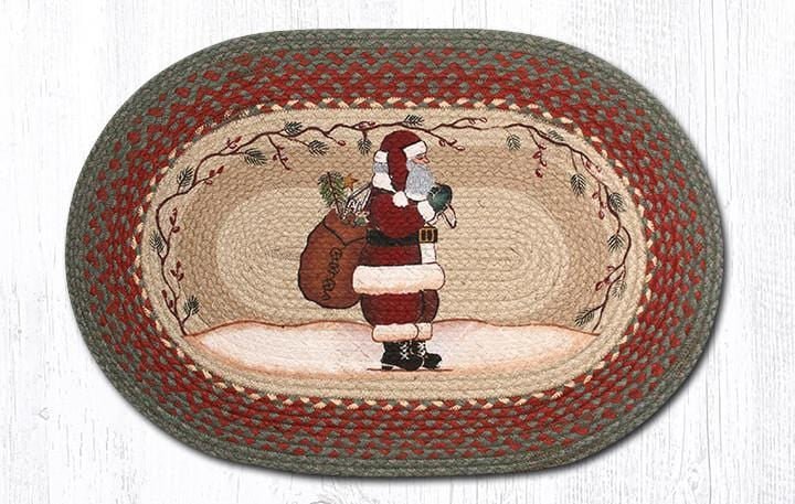 OP-025 Santa Oval Braided Rug - Ozark Cabin Décor, LLC