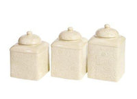 Savannah Canister Set - Cream - Ozark Cabin Décor, LLC