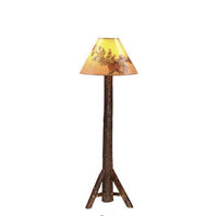 Hickory Log Floor Lamp - Without Shade - Ozark Cabin Décor, LLC
