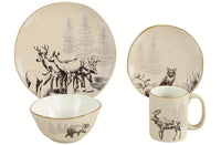 White Pine Mountain 16-Pc Dinnerware Set - Ozark Cabin Décor, LLC