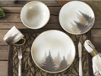 Wooden Forest 16-Pc Dinnerware Set - Ozark Cabin Décor, LLC