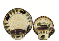 Black Bear Mountain 16-Pc Dinnerware Set - Ozark Cabin Décor, LLC