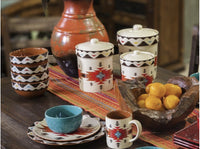 Del Sol Aztec 16-Pc Dinnerware Set - Ozark Cabin Décor, LLC