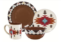 Del Sol Aztec 16-Pc Dinnerware Set - Ozark Cabin Décor, LLC