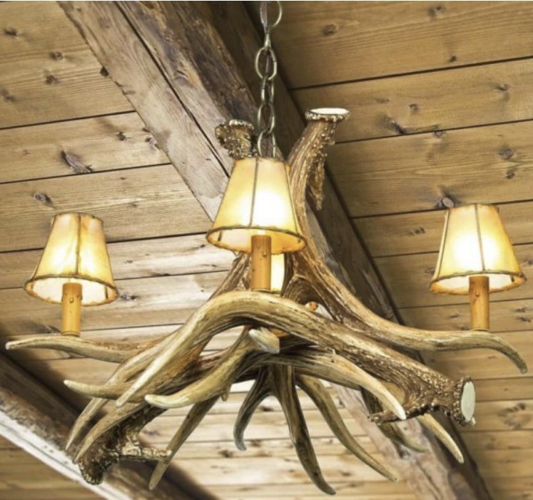 Chandelier Rawhide Lamp Shades - Ozark Cabin Décor, LLC
