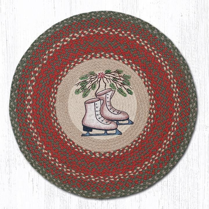 RP-025 Skates Round Patch Rug - Ozark Cabin Décor, LLC
