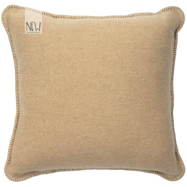 20" x 20" Wooded River Soft, Warm, Italian Wool Blends Solid Camel Nordic Reversible Pillow