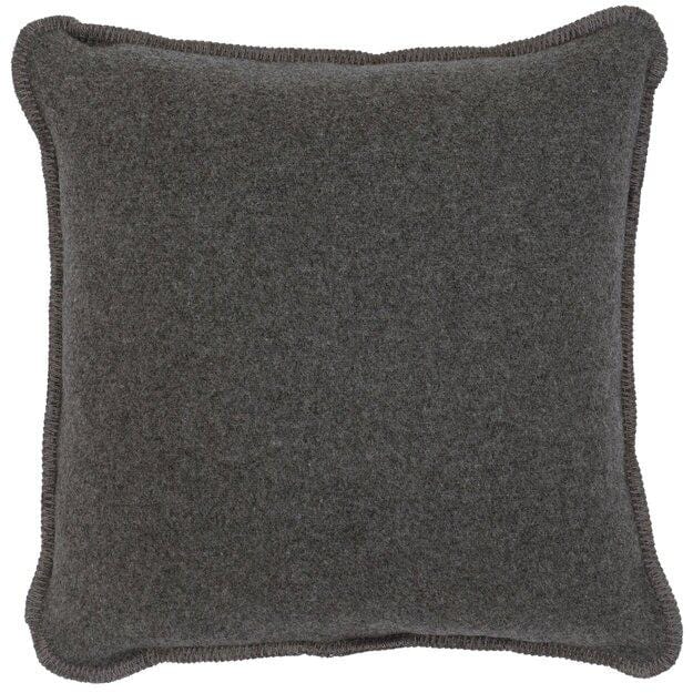 20" x 20" Wooded River Soft, Warm, Italian Wool Blends Solid Greystone Reversible Pillow