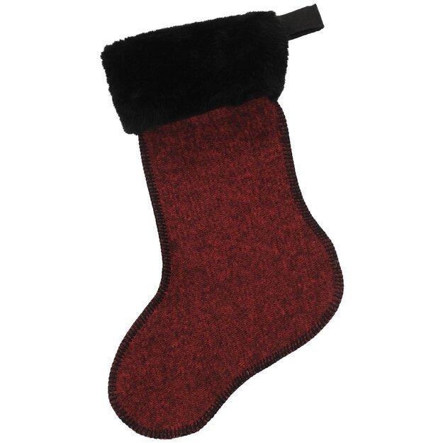 S-96 Wooded River Solid Red Luxury Christmas Stocking - Ozark Cabin Décor, LLC