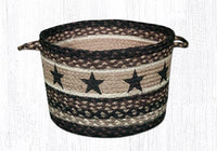 Black Stars Braided Jute Utility Baskets - Ozark Cabin Décor, LLC