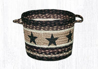 Black Stars Braided Jute Utility Baskets - Ozark Cabin Décor, LLC