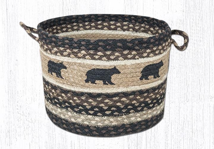 Cabin Bear Braided Jute Utility Baskets - Ozark Cabin Décor, LLC