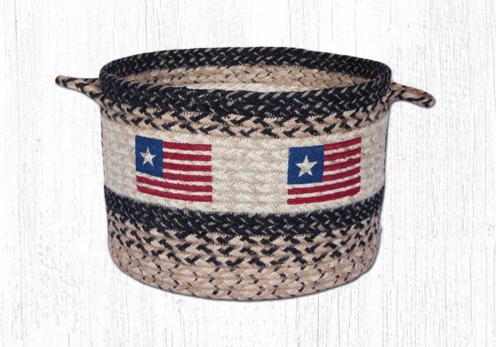 Original Flag Braided Jute Utility Baskets - Ozark Cabin Décor, LLC
