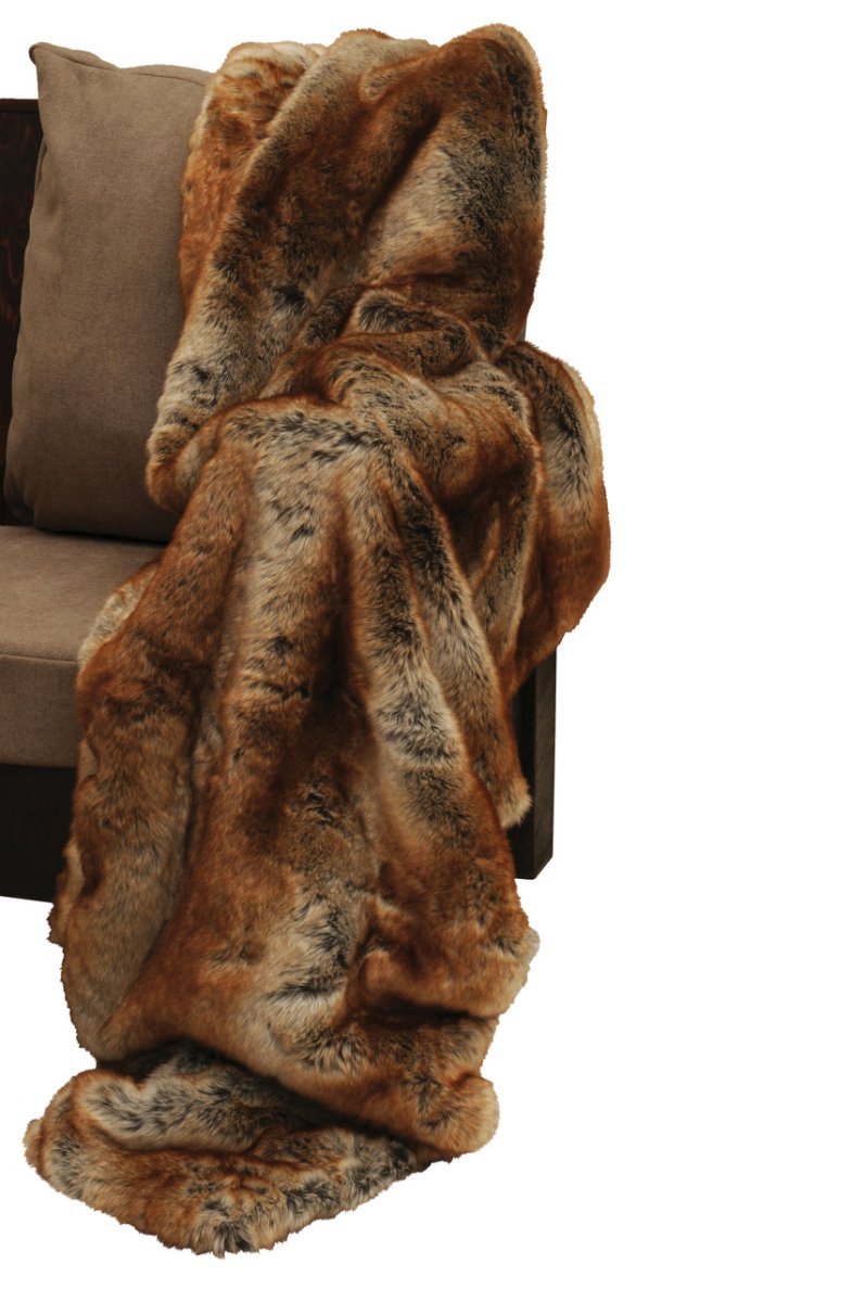 WD654 Wooded River Chinchilla Throw - Ozark Cabin Décor, LLC