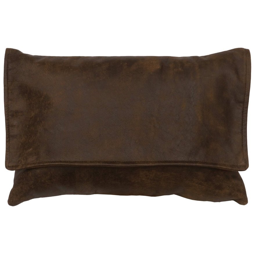 Wooded River Timber Leather Pillow - Ozark Cabin Décor, LLC